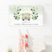 Banderoles Green Gold Drive By Fête des mariées Bienvenue (En situation)