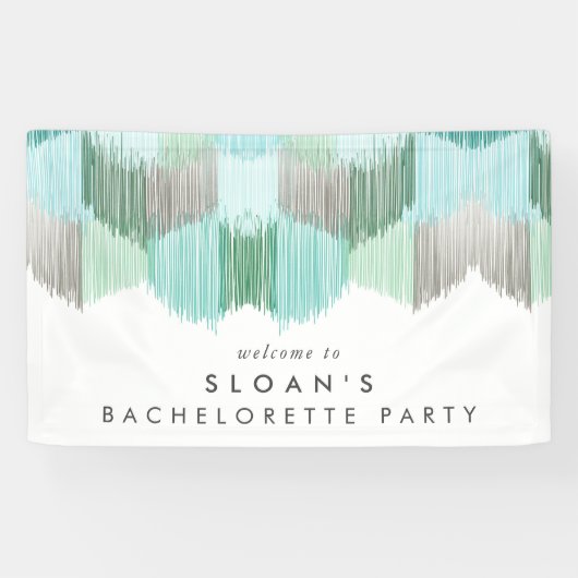 Banderoles Green Modern Fringe Bachelorte (Horizontal)