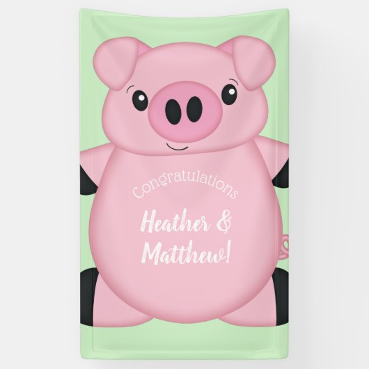 Banderoles Green Pig Baby (Vertical)