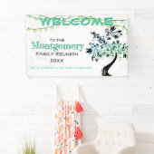 Banderoles Green Welcome Family Reunion Tree Fireflets (En situation)