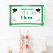 Banderoles Green White Geometry Graduation Party (En situation)