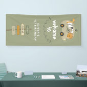 Banderoles Green Wild One Safari Animaux premier anniversaire (Salon professionnel)