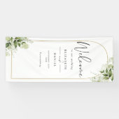 Banderoles Greenery Floral Gold Arch Wedding Welcome (Horizontal)