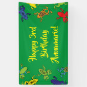 Banderoles Grenouille arborescente Anniversaire de enfant mûr (Vertical)