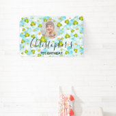 Banderoles Grenouille Monarque Bébé Photo Aquarelle Bleue (Insitu)