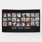 Banderoles Grille de collage 24 Modèles photo avec texte pers (Horizontal)