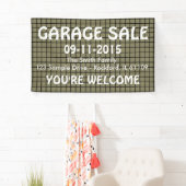 Banderoles Grille sans couture motif noir + votre backgr. & i (En situation)