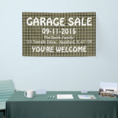 Banderoles Grille sans couture motif noir + votre backgr. & i (Salon professionnel)