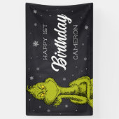 Banderoles Grinch Chalkboard Anniversaire (Vertical)