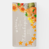 Banderoles Gris Citrouille d'automne (Verticale)