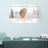 Banderoles Gris Lines Photo Célébration des funérailles de la (Salon professionnel)