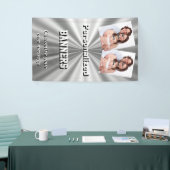 Banderoles Gris métallique argenté de Faux (Salon professionnel)