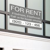 Banderoles Gris Simple À Louer Société Immobilière Sur Mesure (Bâtiment extérieur)