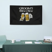 Banderoles Groom's Brew Crew Funny Groomsmen Bachelor Party (Salon professionnel)