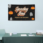 Banderoles Groovy Spooky One 1er Anniversaire Halloween Rétro (Salon professionnel)