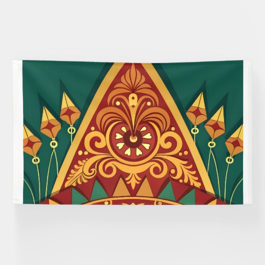 Banderoles gros plan des conceptions complexes sur un modèle  (Horizontal)