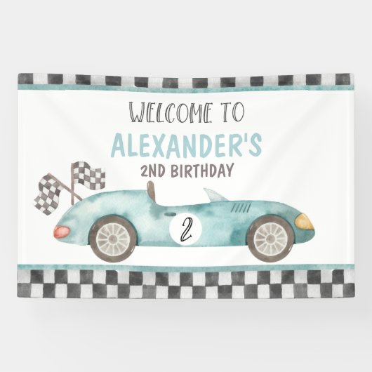 Banderoles Grossissant Deux Rapides 2e Anniversaire (Horizontal)