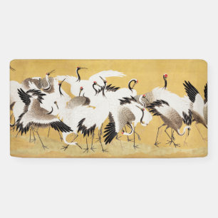 Banderoles Grupe de grues japonais Vintage Oiseau Riche Class