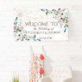 Banderoles Guirlandes de fleurs chic (En situation)