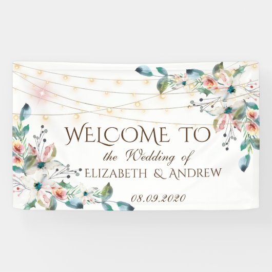 Banderoles Guirlandes de fleurs chic (Horizontal)