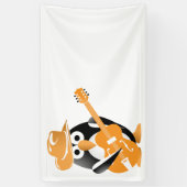Banderoles Guitariste pingouin (Vertical)