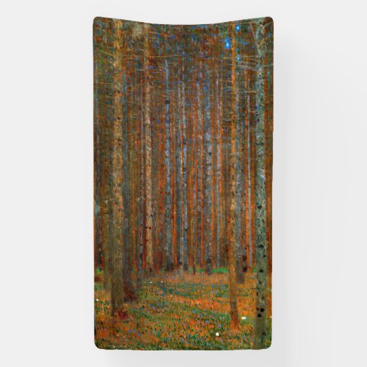 Banderoles Gustav Klimt - Forêt de pins de Tannenwald (Verticale)