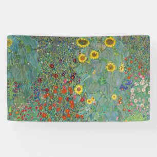 Banderoles Gustav Klimt - Jardin de campagne avec tournesols