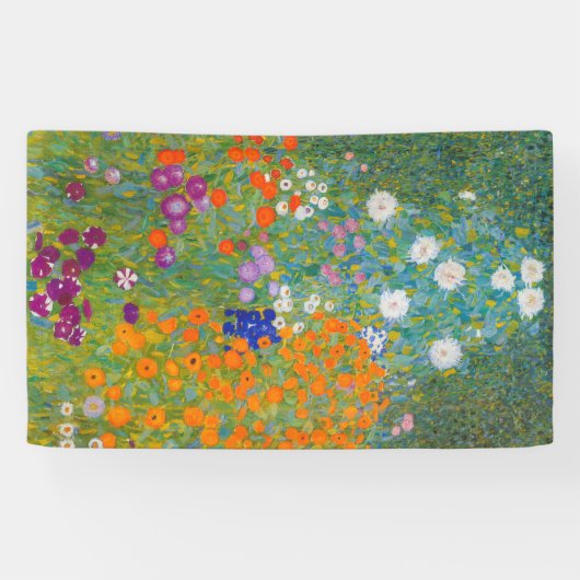 Banderoles Gustav Klimt - Jardin des fleurs (Horizontal)