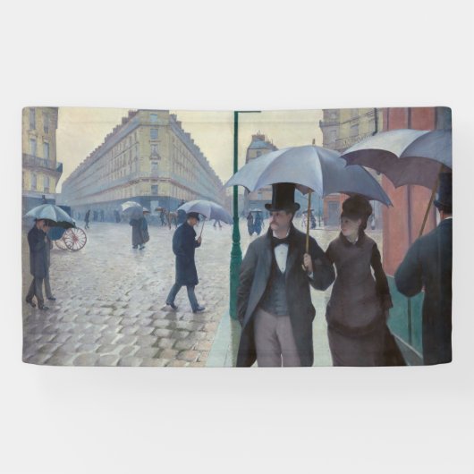 Banderoles Gustave Caillebotte - Paris Street ; Rainy Day (Horizontal)