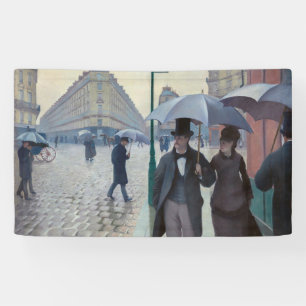 Banderoles Gustave Caillebotte - Rue de Paris, temps de pluie