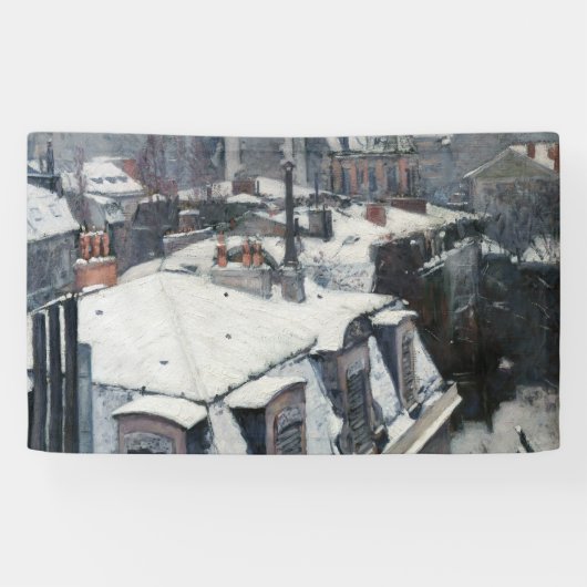 Banderoles Gustave Caillebotte - Toits dans la neige (Horizontal)