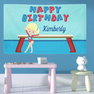 Banderoles Gymnastique fille mignonne Anniversaire de enfant