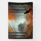 Banderoles Halloween/Automne/Automne/citrouille/chat (Verticale)