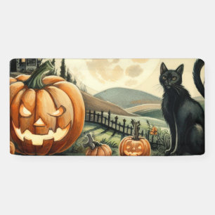 Banderoles Halloween/Automne/Automne/citrouille/chat