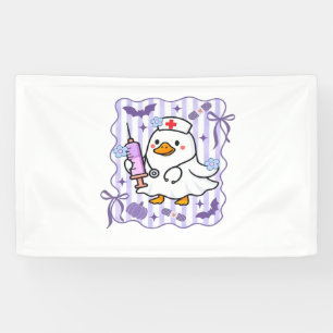 Banderoles Halloween Automne Purple Coquette Oie Infirmière A