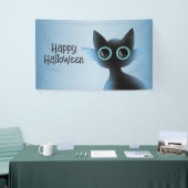 Banderoles Halloween Big Eyes Black Blue Evil Chat (Salon professionnel)