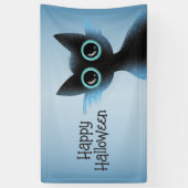 Banderoles Halloween Big Eyes Black Blue Evil Chat (Vertical)
