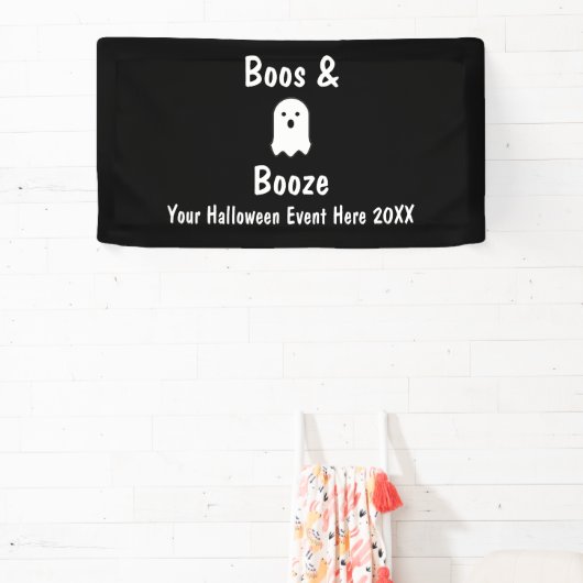 Banderoles Halloween Boos et Booze (Insitu)