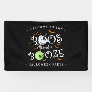 Banderoles Halloween Booze et Booze Noirs