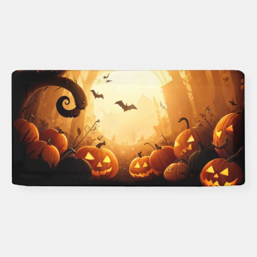 Banderoles Halloween/chauve-souris/Citrouille/automne (Horizontal)