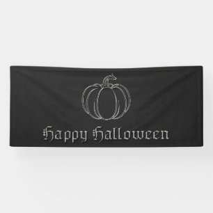 Banderoles Halloween Citrouille en argent