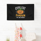 Banderoles Halloween Citrouille le plus froid dans le patch (En situation)