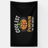 Banderoles Halloween Citrouille le plus froid dans le patch (Vertical)