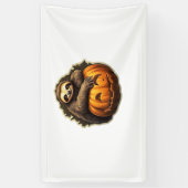 Banderoles Halloween classique à thème Sloth T-shirt (Vertical)