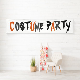 Banderoles Halloween Costume Party Fun Texte Éffrayant