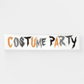 Banderoles Halloween Costume Party Fun Texte Éffrayant (Horizontal)