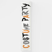 Banderoles Halloween Costume Party Fun Texte Éffrayant (Vertical)