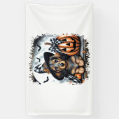 Banderoles Halloween Dachshund Chien (Vertical)