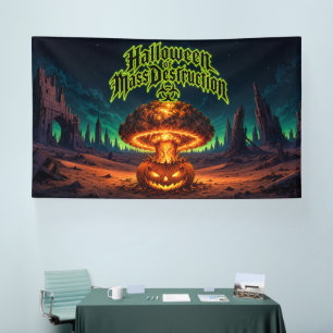 Banderoles Halloween de destruction massive Citrouille radioa