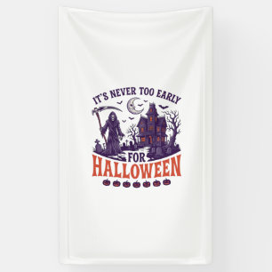 Banderoles Halloween de la Faucheuse Maison Hantée Jamais Tro